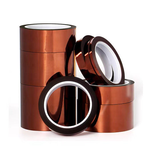 0.05mm Amber Polyimide Silicone Tape – 260°C Heat Resistant & Flame Retardant