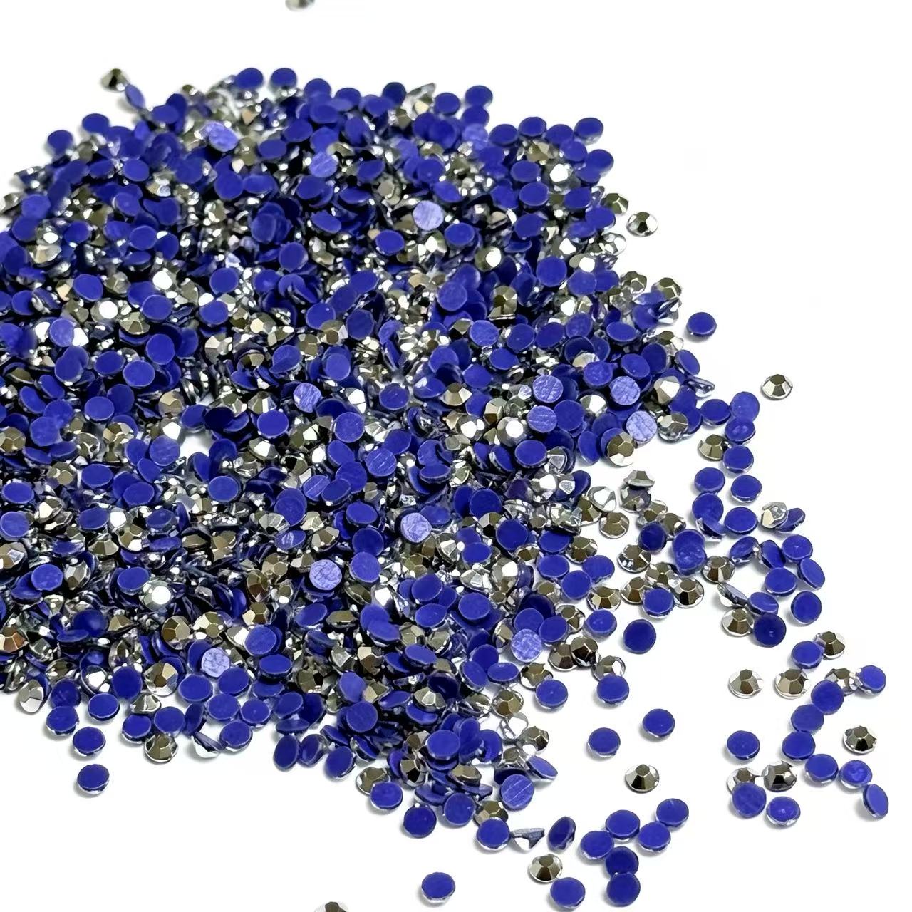 Mineral Silver SS6 Hot Fix Rhinestones | Glass Crystal Heat Transfer Stones for Garment Decoration