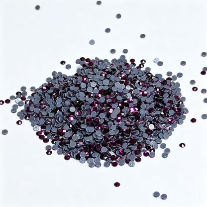Purplish Red SS6 Hot Fix Rhinestones | Glass Crystal Stones for Heat Transfer Garment Decoration
