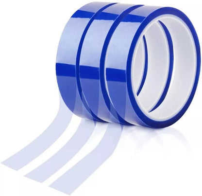 60μm Blue Polyester Tape 8mm | Heat Resistant PET Masking Tape Supplier